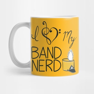 I love my band nerd yellow Mug